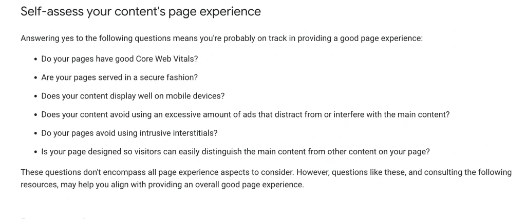 User experience from Google